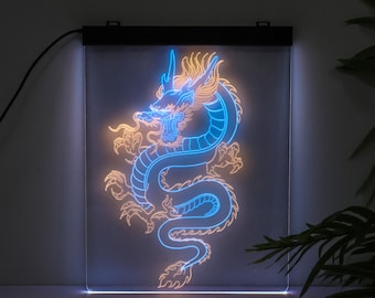 Dragon LED Neon Sign: Japanese Wall Art