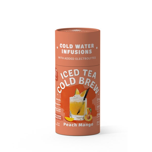 Iced Tea Cold Brew - Peach Mango - Refreshing Hydration,20 Bags | Caffeine Free