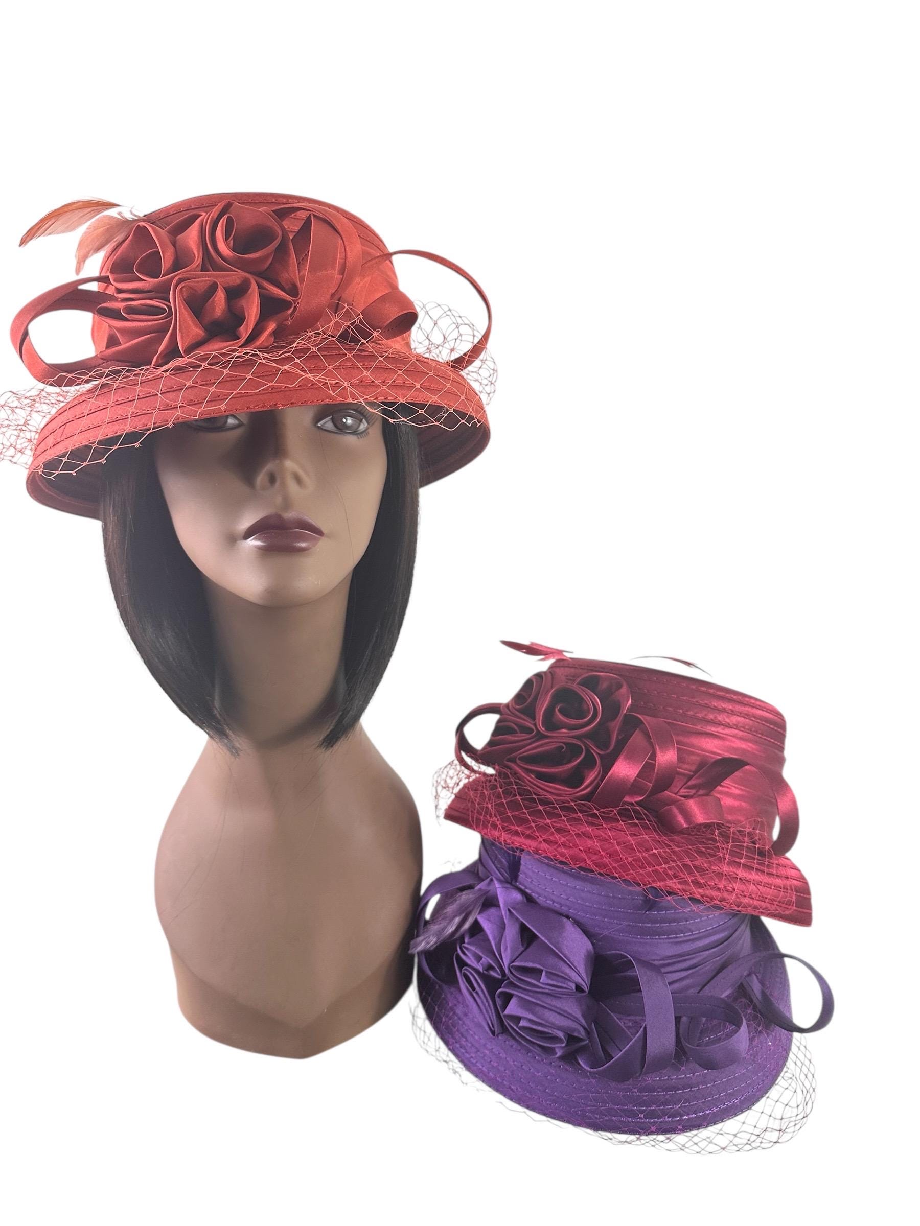 Ladies Red Church Hat - Etsy display picture 1