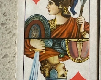 Vintage Russian playing cards. 1989. Souvenir playing cards