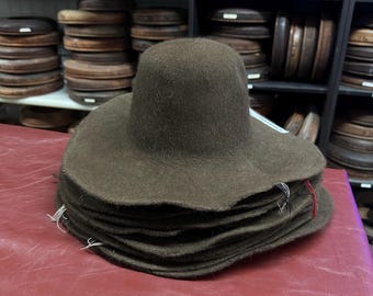 100 % rabbit fur hat bodies. 200 grams. Unpounced felt, chocolate brown. Ready to ship