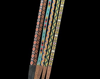 Beaded hat bands with gold buckle. Decorative hat band. They fit ONLY SMALL HATS