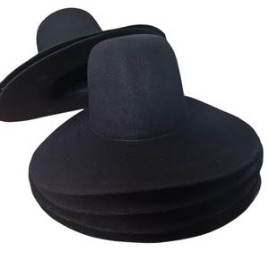 BLACK 　BRIM UP LONG FELT HAT Felts - American Hat Company