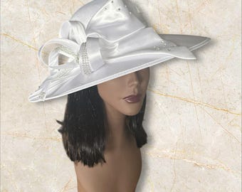 Satin Church Hat: Elegant Wedding, Tea Party Headwear