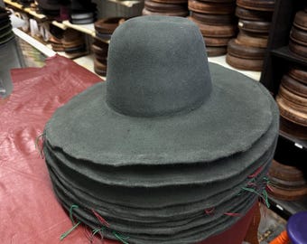 100 % rabbit fur hat body 230 grams. Steel gray. Imperfect hat bodies. Read the description!!