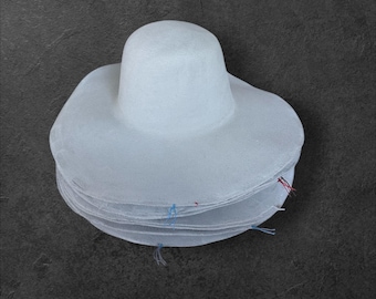 100 % rabbit fur hat body 220 grams. snow color. Imperfect hat bodies. Read the description!!