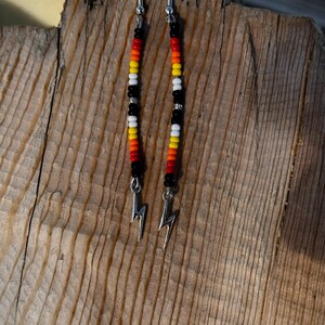 orecchini con perline a forma di fulmine western