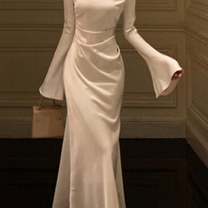 Women's Maxi Dress Fashionable Long Sleeves Ladies Formalwear Clothes image 3