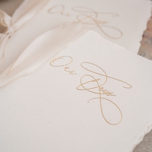 Gelofteboekjes 'Our Vows' goudfolie