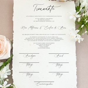 Moteado de oro / Certificado de matrimonio / Certificado de matrimonio / Certificado de boda / Certificado de matrimonio Clásico