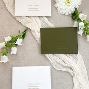 Envelop Aphrodite voor Trouwkaart bedrukt, envelop, save the date, handmade paper, design envelop, luxe envelop, handgeschept papier