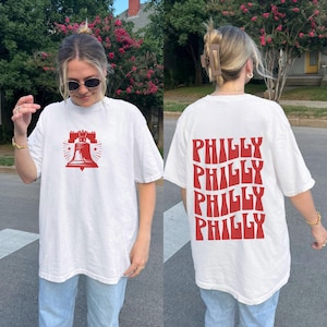 Niedliches Phillies-Stil-T-Shirt, Philadelphia-Baseball-T-Shirt für Frauen, trendiges Philly Bell-Shirt, ästhetisches Spieltag-Top, niedliches Phillies-Fangeschenk,