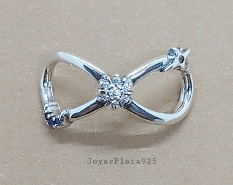 Charm de infinito, Charm de plata, Colgante de plata esterlina, Amuleto de plata para mujer