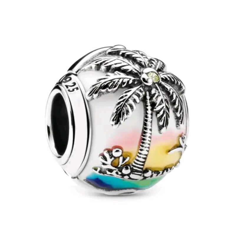 Silver-tone Titanium Palm Tree Charm | In Stock! | Lucleon - Foto 11