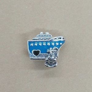 Cruise Charm, Ship Charm, 925 Sterling Silver, Travel Charm, Cruise Pendant, Ship Pendant, Charm Boat for Bracelets, Fits European Bracelets