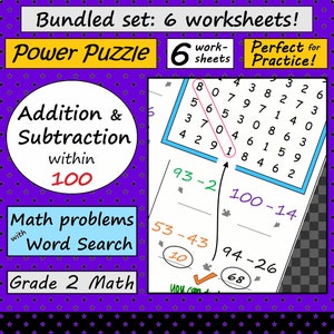 Addition & Subtraction within 100, Grade 2 Math