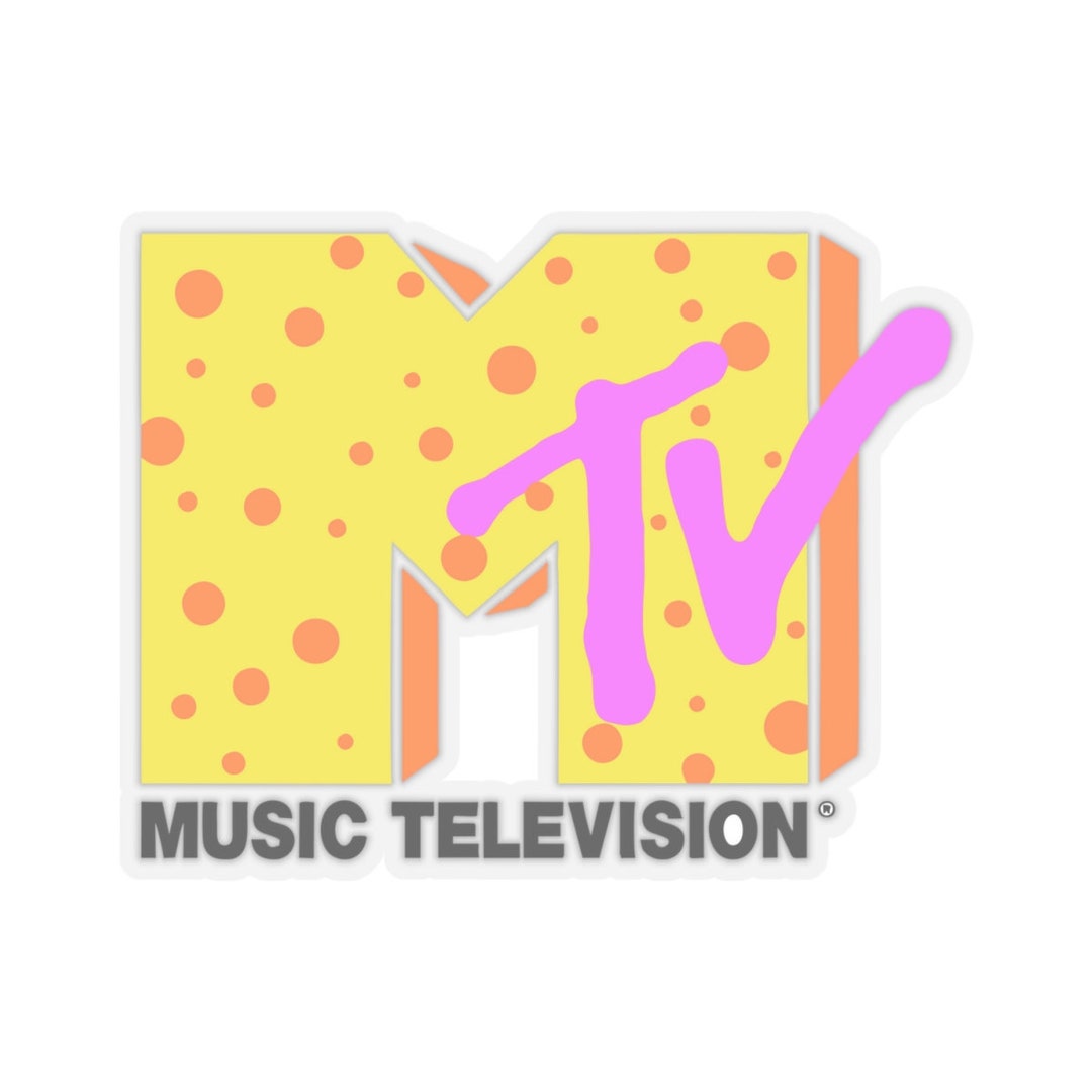 thumbnail image 2 of MTV Logo Sticker - 80s 90s Retro Vinyl Decal For Skateboard, Laptop, Cellphone, Bumper 2 of 3