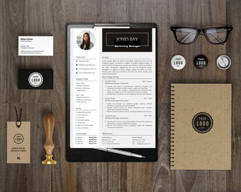 Professional Modern CV Resume, CV Template Resume Word, Professional Resume Template, Minimalist Executive, CV template, Curriculum Vitae.