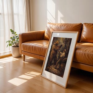 Large Western Wall Art | Vintage Art | Bear Wall Art | Vintage Western Deco | Rustic Cowboy | Wild West Art | Bear Art | Quirky Wall Art image 4