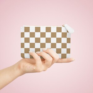 Bolso clutch, bolso Gingham, bolso festival, clutch de cuero vegano, billetera, regalo para ella, accesorios festival, bolso diario, mini clutch