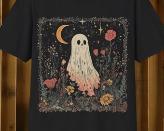 Ghost in the Garden Unisex T-Shirt | Vampire clothing | Dark Aesthetic Fashion | whimsigoth | Goth tee | witchy | alt clothing | Emo tshirt