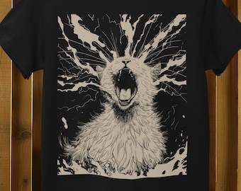 Black Cat Aether T-Shirt | Whimsigoth Shirt | Dark Aesthetic Fashion | Trippy top | Witchy | Gothic TShirt | witchy | cat gift | Cottagecore