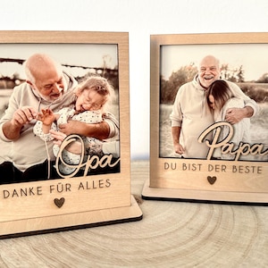 Wooden photo frame | Photo frame with stand | Photo frame for memories | Father's Day | Mother's Day | Grandma & Grandpa | Parents | Grandparents