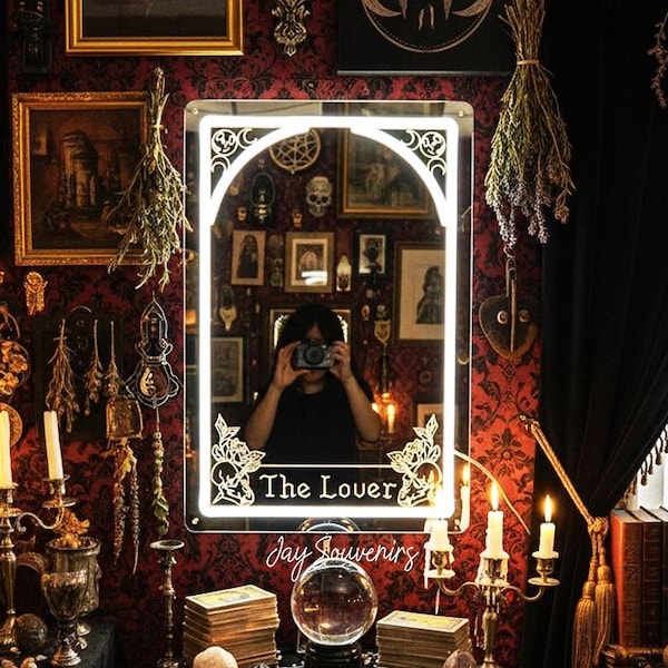 The Fool Tarot Mirror LED Neon Sign: Witchy Wall Decor