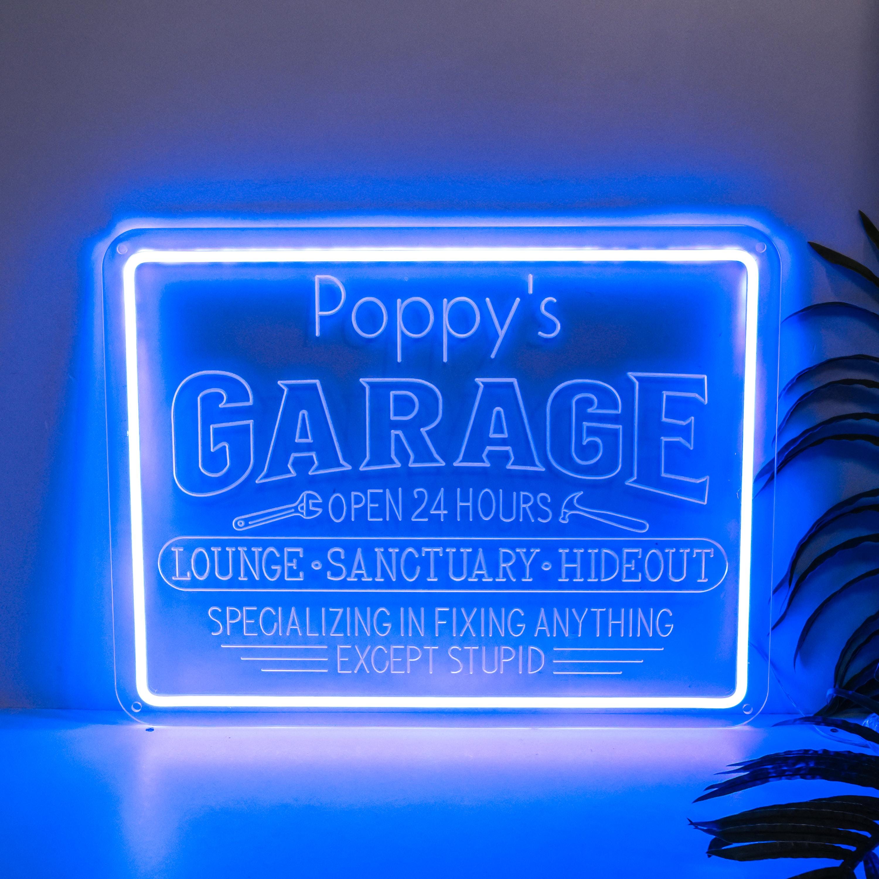 Custom Name Garage LED Neon Sign: Man Cave Vintage Decor - Etsy