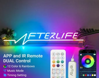 RGB-neonbord Afterlife: muurdecoratie cyberpunk-gamekamer