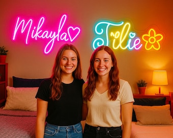 Custom Name Neon Sign For Kids,Multicolored Neon Sign,Led Light Bedroom Decor,Kid Room Decorations,Dorm Roomie Gift,Back To School Gift