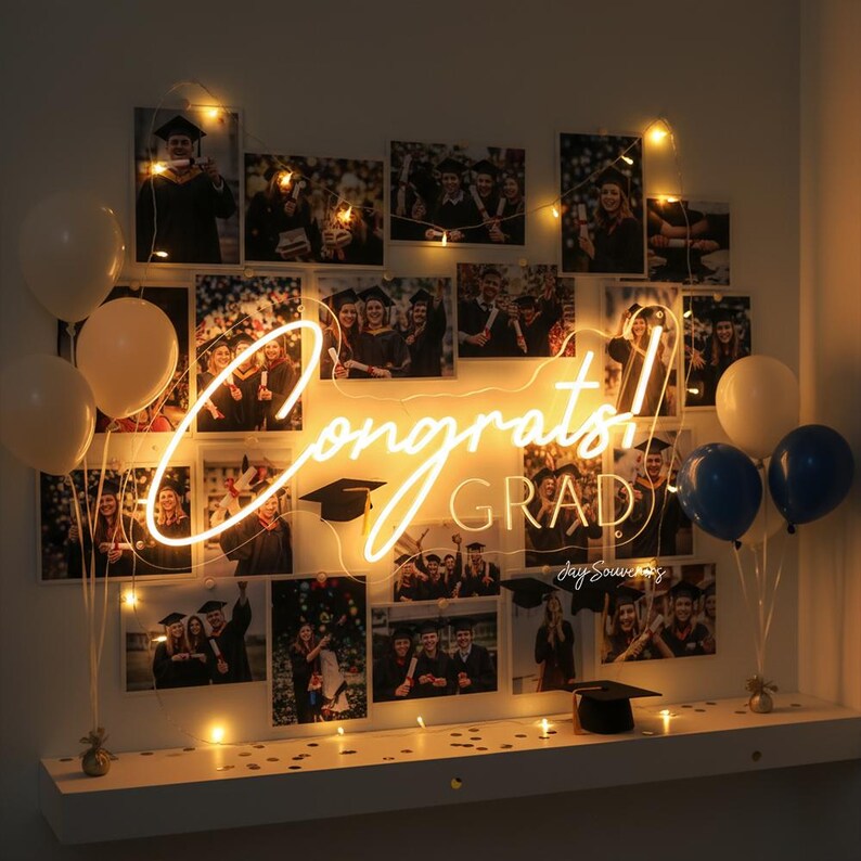 Custom Congrats Grad Neon Sign: Graduation Party Decor - Etsy