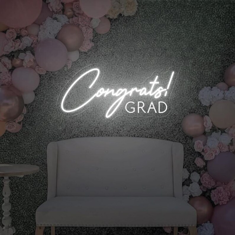 Custom Congrats Grad Neon Sign: Graduation Party Decor - Etsy