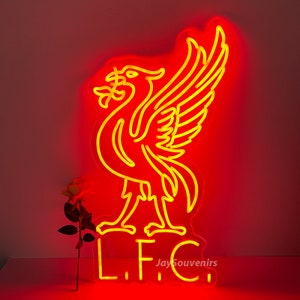 Liverpool Football Club Neon Sign,LFC Neon L ight,Liverpool Wall Art,Liverpool Fan,Gift,Mancave Wall Decor,Home Wall Art