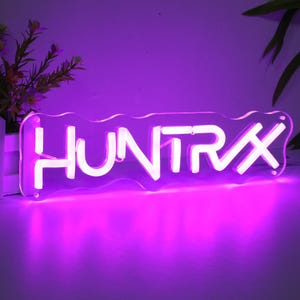 Kpop Demon Hunters Huntrix LED Neon Sign: Room Wall Decor, Gift For Kids