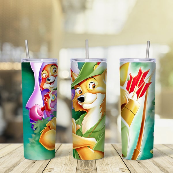 Robin Hood Tumbler PNG, 20 oz Skinny Sublimation Designs, Robin Hood Tumbler Wrap, Sublimation PNG, Digital Download, Robin Hood sublimation