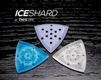 Triangle Thick Guitar Pick with Extended Lifespan & Low Tension Grip | IceShard by ThiccPicc