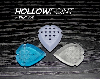 Thick, jazz-style guitar pick – Exceptional grip, extreme precision. HollowPoint by ThiccPicc.