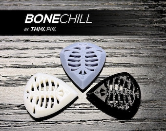 BoneChill: Púa de guitarra Ribcage. Diseño épico con máximo rendimiento – Mortal Series de ThiccPicc