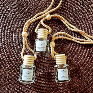 Aceite difusor de coche / Botella recargable / Ambientador colgante / Fragancia de lujo / Regalo perfecto para hombres y mujeres /