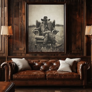 Texas Outlaw Vintage Art Print, Wild West Cowboy Poster - Etsy