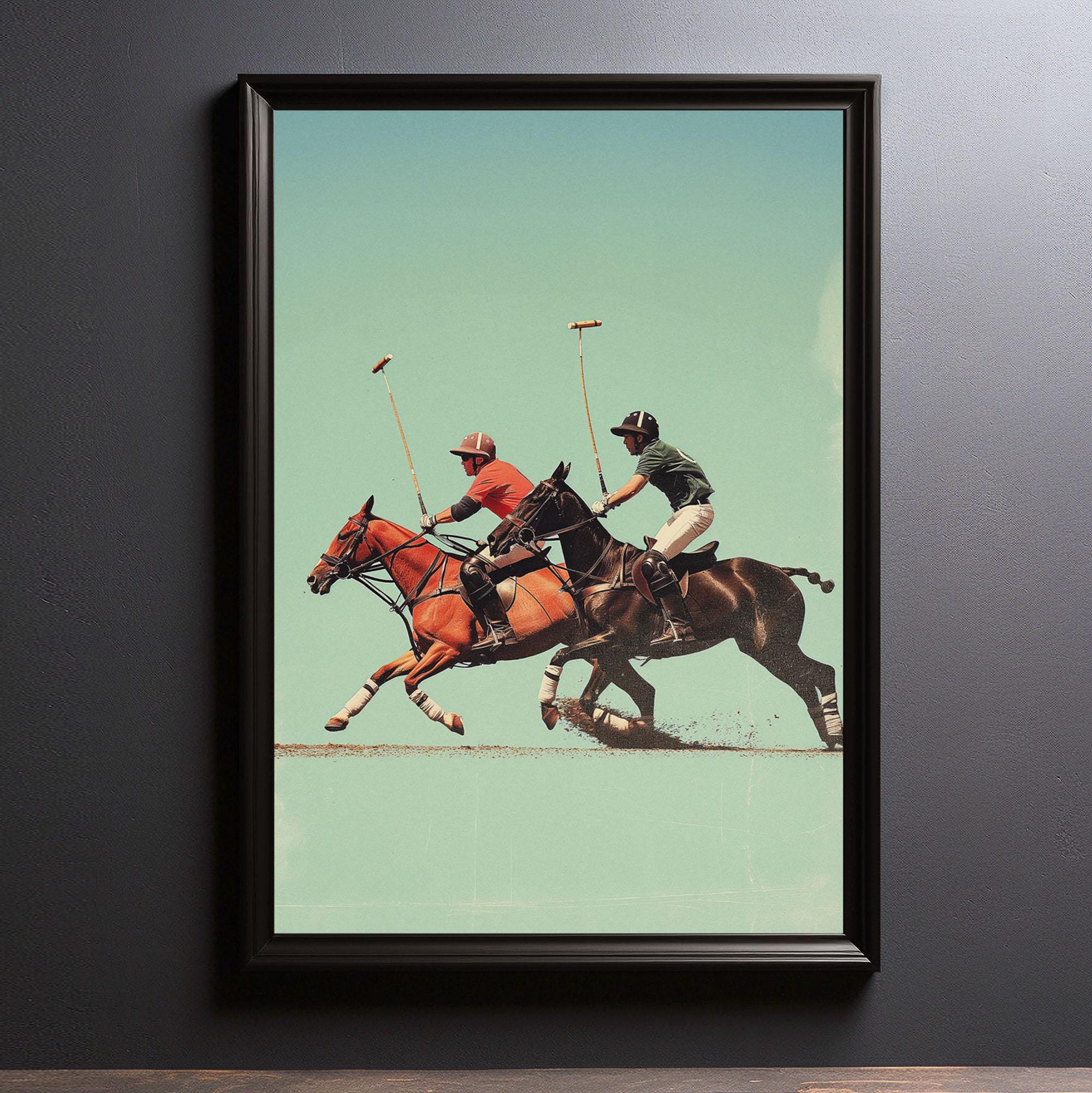 Vintage Polo Match Art Print: Equestrian Horse Riding Poster - Etsy