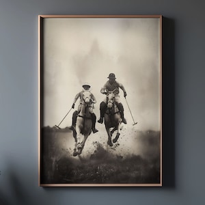 Polo Sports Poster Horse Wall Art, Vintage polo players Print, Lifestyle Print, Polo Wall Art, Polo Field, high society poster