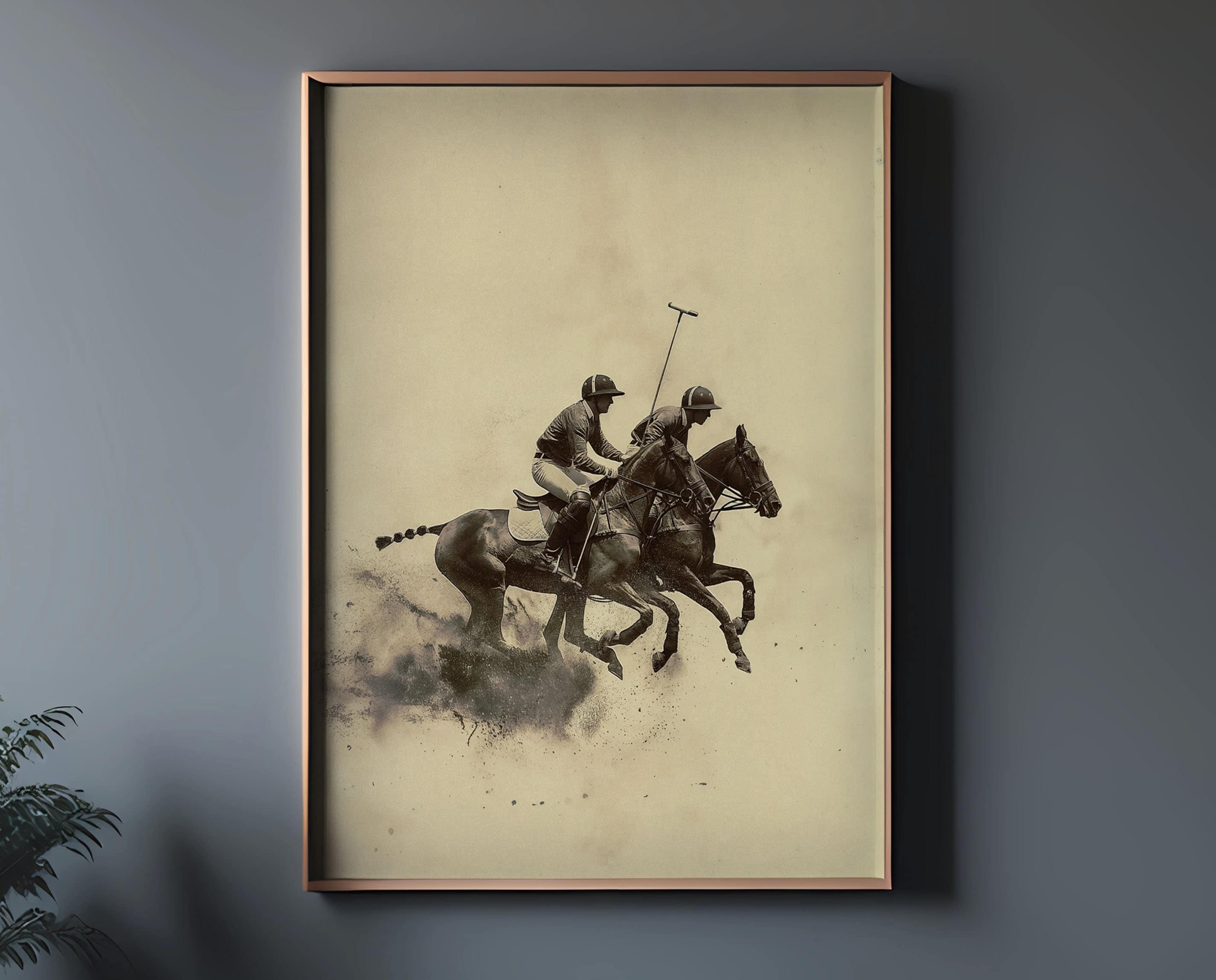 Vintage Polo Players Art Print: Equestrian Home Decor - Etsy