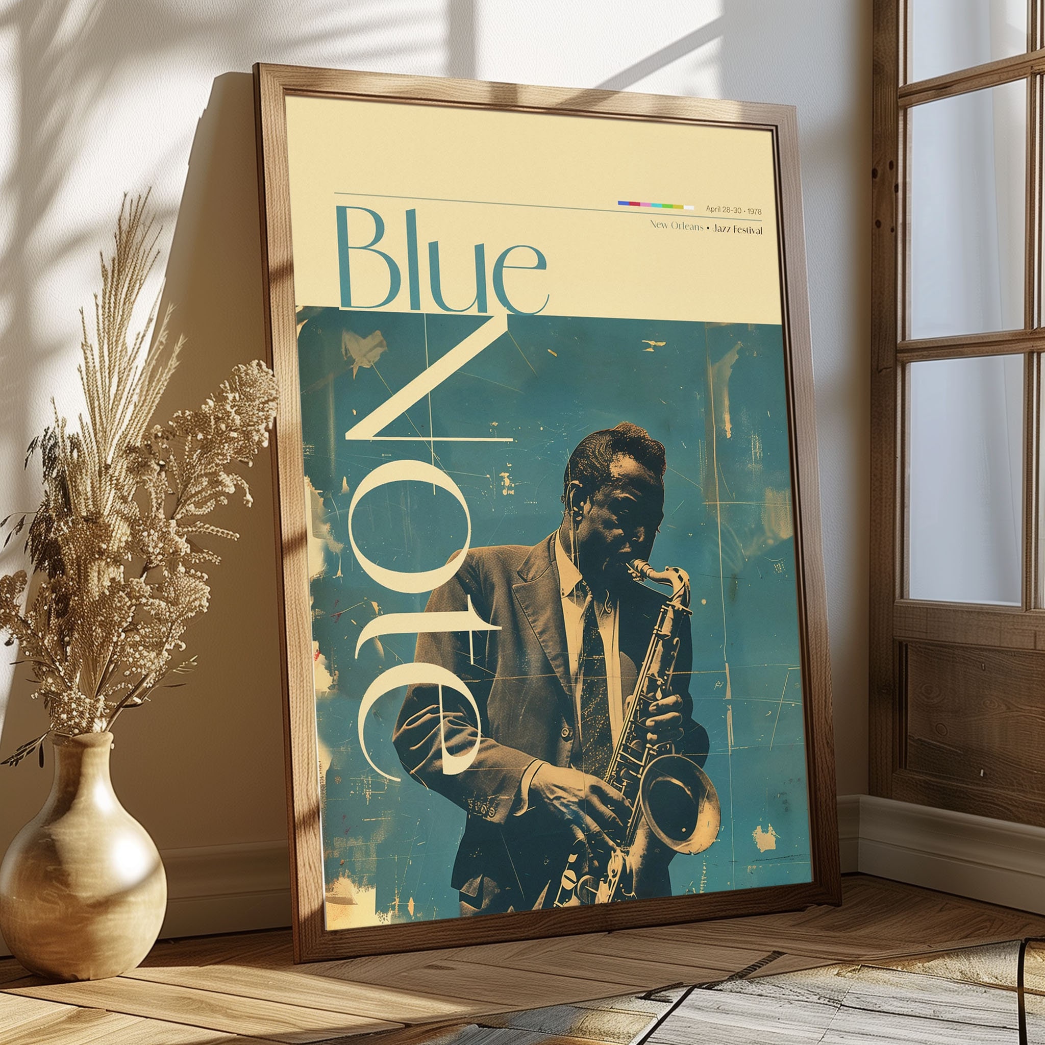 Blue Note Jazz Festival Art Print, Gift Musician Friend
