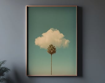 Palm Tree Art Print: Boho Coastal Wall Decor