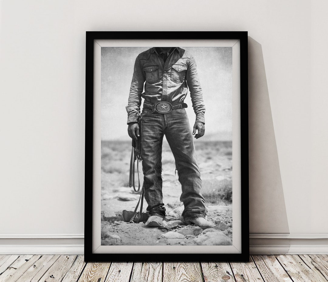 Vintage Cowboy Desert Print: Western Living Room Wall Art - Etsy