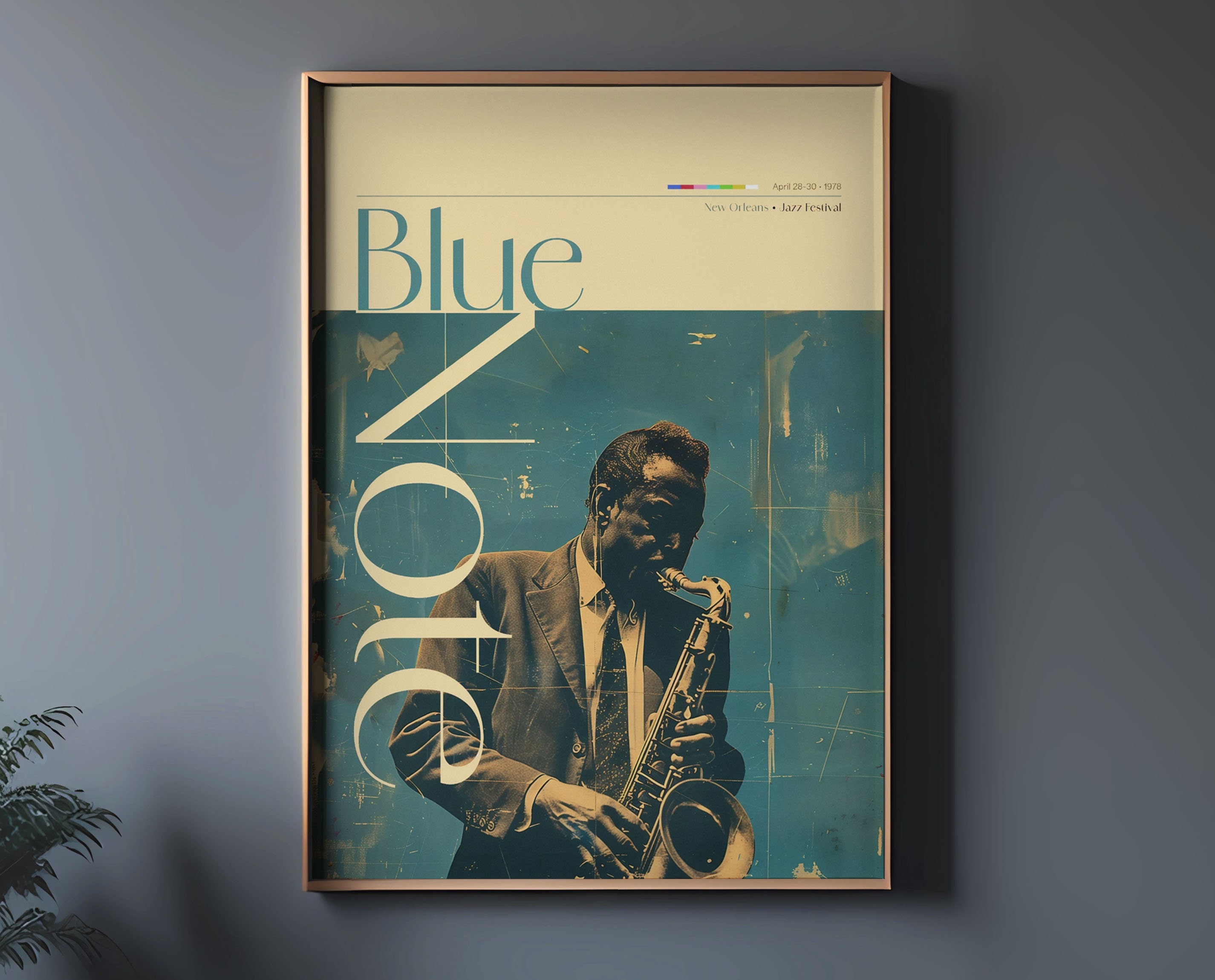 Blue Note Jazz Festival Art Print, Gift Musician Friend