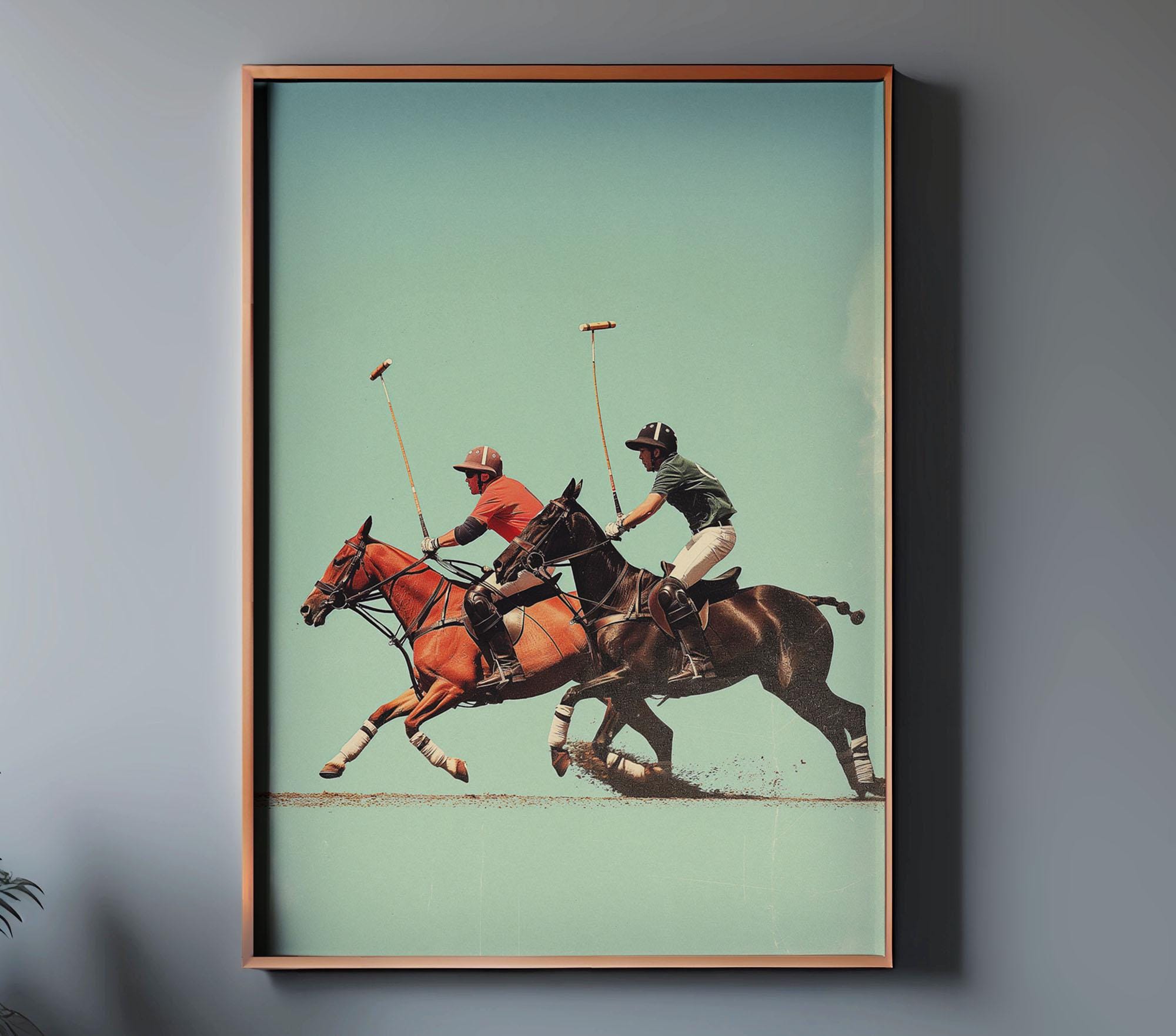 Pologame Art board アート Vintage Polo Match Art Print: Equestrian Horse Riding Poster - Etsy