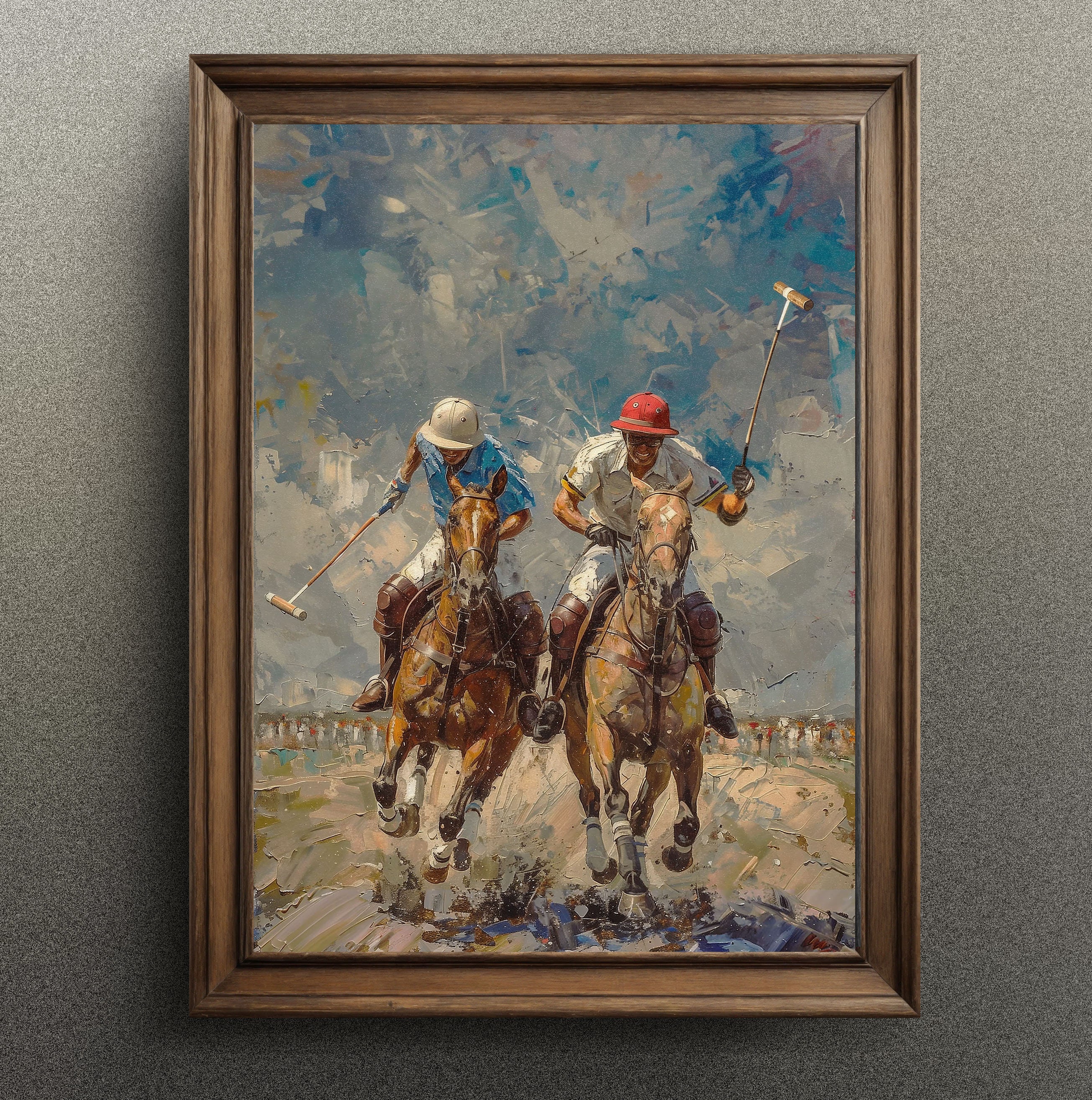 Pologame Art board アート Vintage Polo Players Art Print: Retro Horse Wall Decor - Etsy